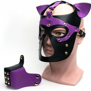 665 - Bondage Pup Hood - Black/Purple - Circus of Books
