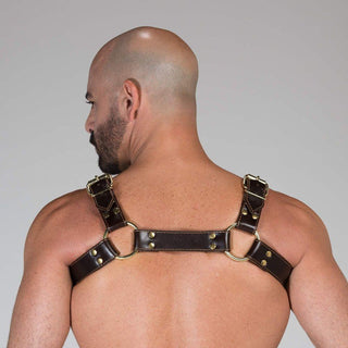 665 - Boot Mans Leather Harness - Brown - Circus of Books