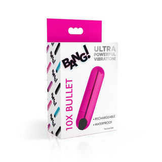 BANG! - 10X Rechargeable Vibrating Metallic Bullet - Pink