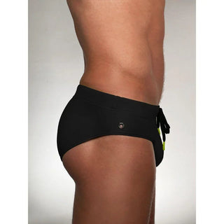 BADBUI - Perfect Cut Swim Brief - JET BLACK
