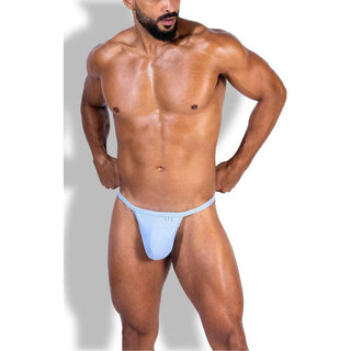JJ Malibu - Classic G-String Thong Ribbed - Light Blue