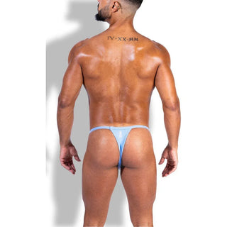 JJ Malibu - Classic G-String Thong Ribbed - Light Blue