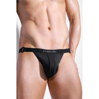 JJ Malibu - On-Display Jockstrap w/ Buckled Waistband - Black
