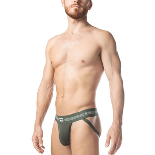 Nasty Pig - Core Jock Strap - Army Green/White