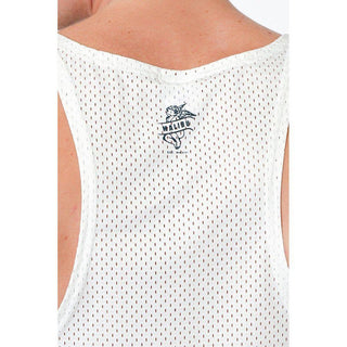 JJ Malibu - Come Through Mesh Tank Top - White w/ Angel Design - Circus of Books