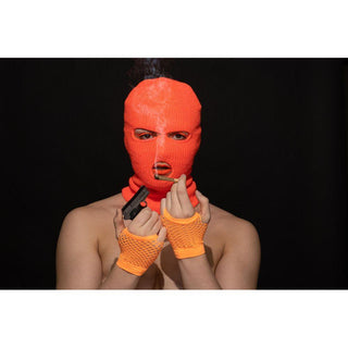 Korbin Bielski - Punk Pop- Orange Joint - Black Frame (Girl with orange mask and joint) - Circus of Books