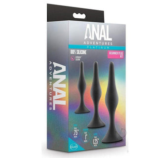Anal Adventures Platinum - Silicone Beginner Plug Kit - Circus of Books