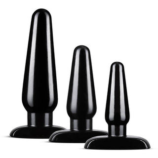 Blush - Anal Adventures - Basic Plug Kit - Black - Circus of Books