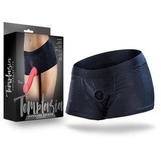 Blush Temptasia - Harness Brief - Small - Black - Circus of Books