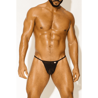 JJ Malibu - See Through You Mesh G-String - Black - Circus of Books