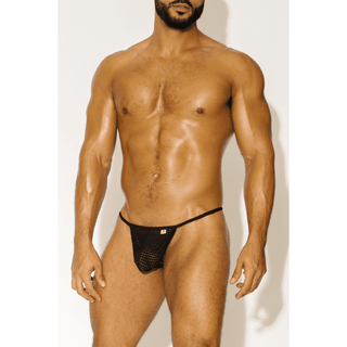JJ Malibu - See Through You Mesh G-String - Black - Circus of Books