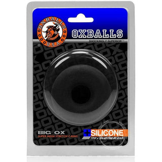 OX BIG OX Mega Stretch Silicone Cockring - Black - Circus of Books