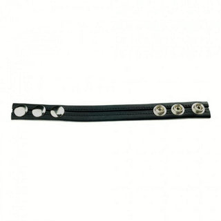 Prowler RED - 3-Snap Leather Cock Strap - Black - Circus of Books