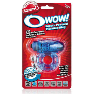 Screaming O - O Wow Vibrating Ring - Blue - Circus of Books