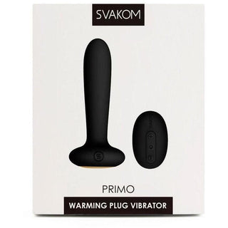 Svakom - Primo Silicone Remote Control Warming Anal Vibrator - Black - Circus of Books