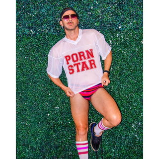 "PORN STAR" Mesh Football Jersey