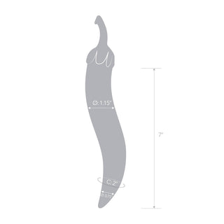 Gläs Glass Naturals Chili Pepper Dildo 7.25"