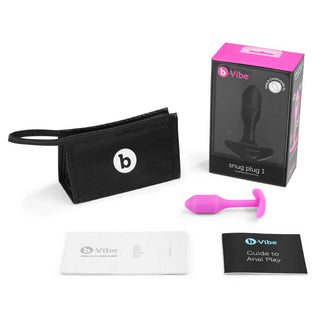 B-Vibe Snug Plug 1 Silicone Weighted Butt Plug - Fucshia