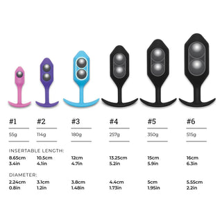 B-Vibe Snug Plug 2 Silicone Weighted Anal Plug - Purple