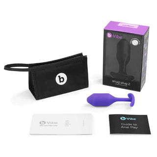 B-Vibe Snug Plug 2 Silicone Weighted Anal Plug - Purple