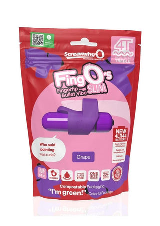 Screaming O 4T FingO Slim Finger Vibrator - Grape
