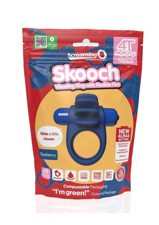 Screaming O - 4T Skooch Vibrating Cock Ring with Clitoral Stimulator - Strawberry