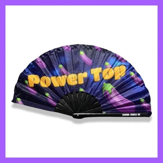 Crown Jewels UK - Power Top, Drag Queen Bamboo Hand Fan, Fans, Clack Fan
