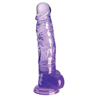 King Cock Clear Dildo with Balls 9in - Clear