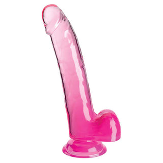 King Cock Clear Dildo with Balls 9in - Clear