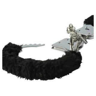 Sex & Mischief Black Furry Handcuffs