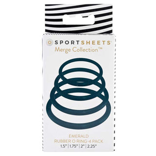 Sportsheets - Rubber O Ring Cock Ring (4 Pack) - Black