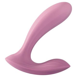 Svakom Erica Rechargeable Silicone App Compatible Dual Vibrator with Clitoral Stimulator and Remote Control -Dusty Blue