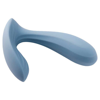 Svakom Erica Rechargeable Silicone App Compatible Dual Vibrator with Clitoral Stimulator and Remote Control -Dusty Blue