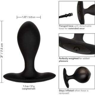 COLT Weighted Pumper Inflatable Silicone Anal Plug - Black