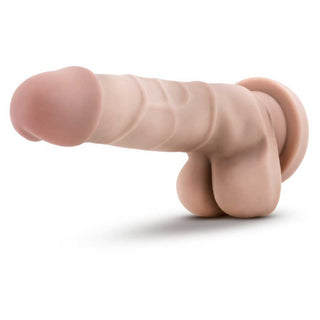 Dr. Skin Silver Collection Basic 7 Dildo with Balls 7.75in - Chocolate
