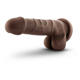 Dr. Skin Silver Collection Basic 7 Dildo with Balls 7.75in - Chocolate