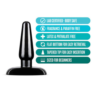 Anal Adventures Basic Anal Plug - Large - Black
