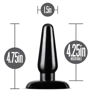 Anal Adventures Basic Anal Plug - Medium - Black
