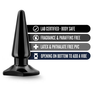 Anal Adventures Easy Black 4" Anal Plug