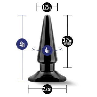 Anal Adventures Easy Black 4" Anal Plug