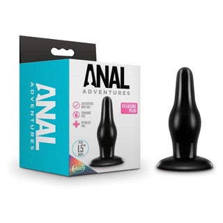 Anal Adventures Pleasure Black 4.25" Anal Plug