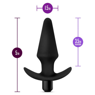 Anal Adventures Platinum By Blush | Black 5-Inch Vibrating Anal Plug