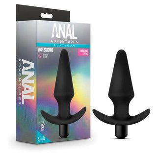 Anal Adventures Platinum By Blush | Black 5-Inch Vibrating Anal Plug