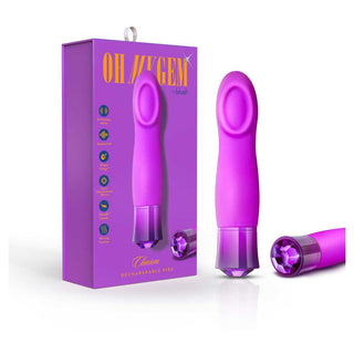 Oh My Gem Charm Rechargeable Silicone Vibrator - Amethyst Purple