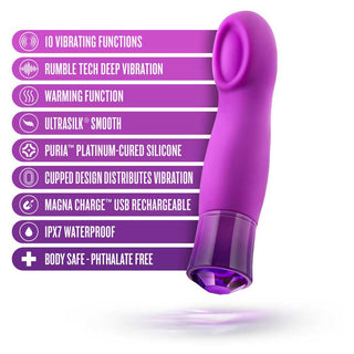 Oh My Gem - Classy Rechargeable Silicone Vibrator - Garnet Red