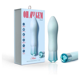 Oh My Gem Charm Rechargeable Silicone Vibrator - Amethyst Purple