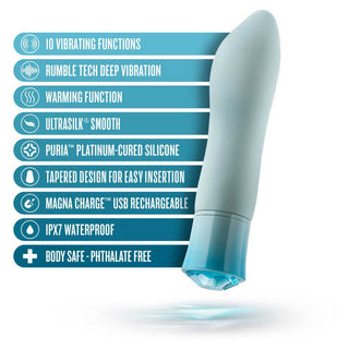 Oh My Gem - Classy Rechargeable Silicone Vibrator - Garnet Red