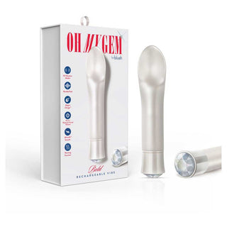 Oh My Gem - Classy Rechargeable Silicone Vibrator - Garnet Red