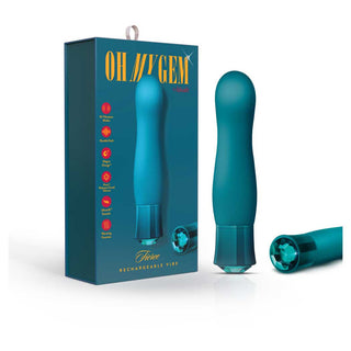 Oh My Gem Charm Rechargeable Silicone Vibrator - Amethyst Purple