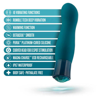 Oh My Gem Charm Rechargeable Silicone Vibrator - Amethyst Purple